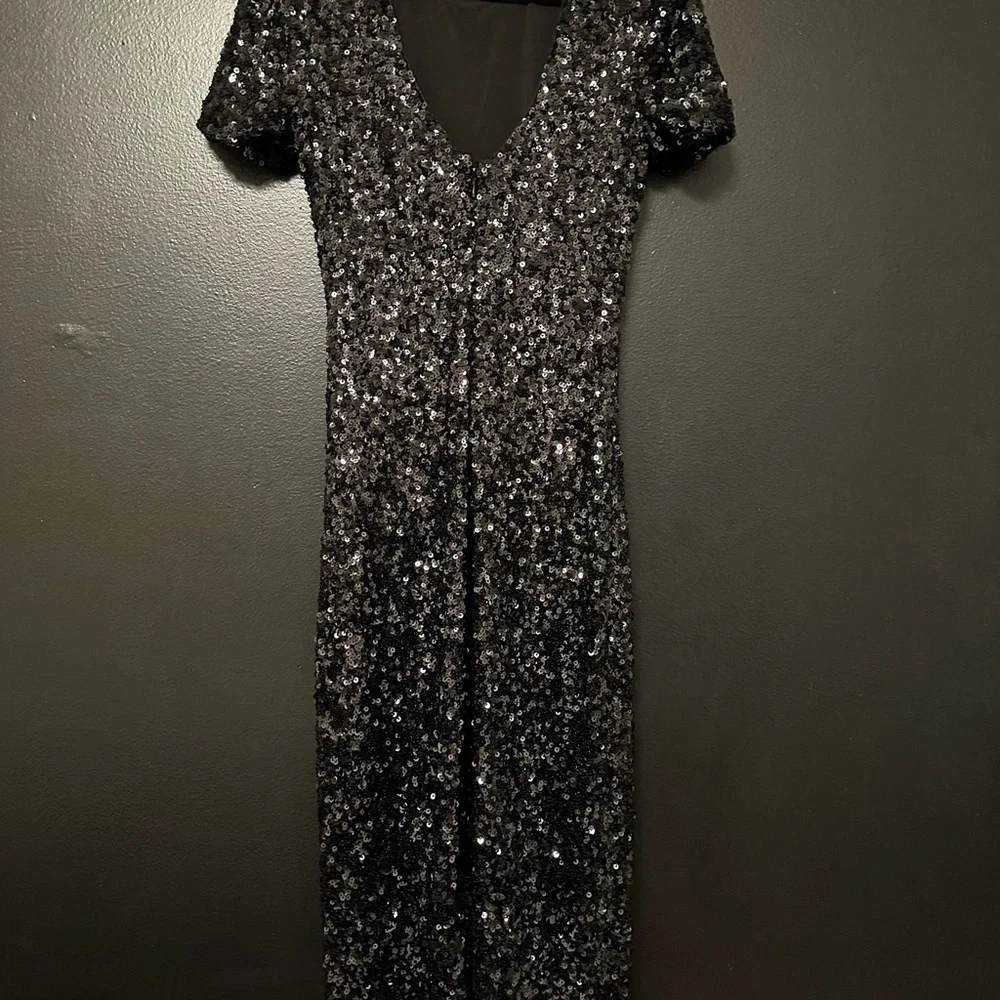 Dress the population sequin black dress. Medium - Picture 8 of 11